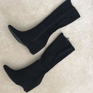 Suede Wedge Boots